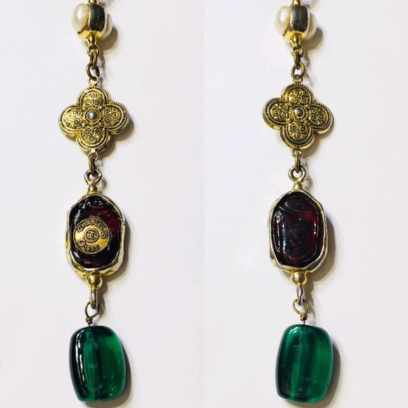 Vintage CHANEL Gripoix Lariat Necklace - Picture 5 of 10